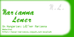 marianna lener business card